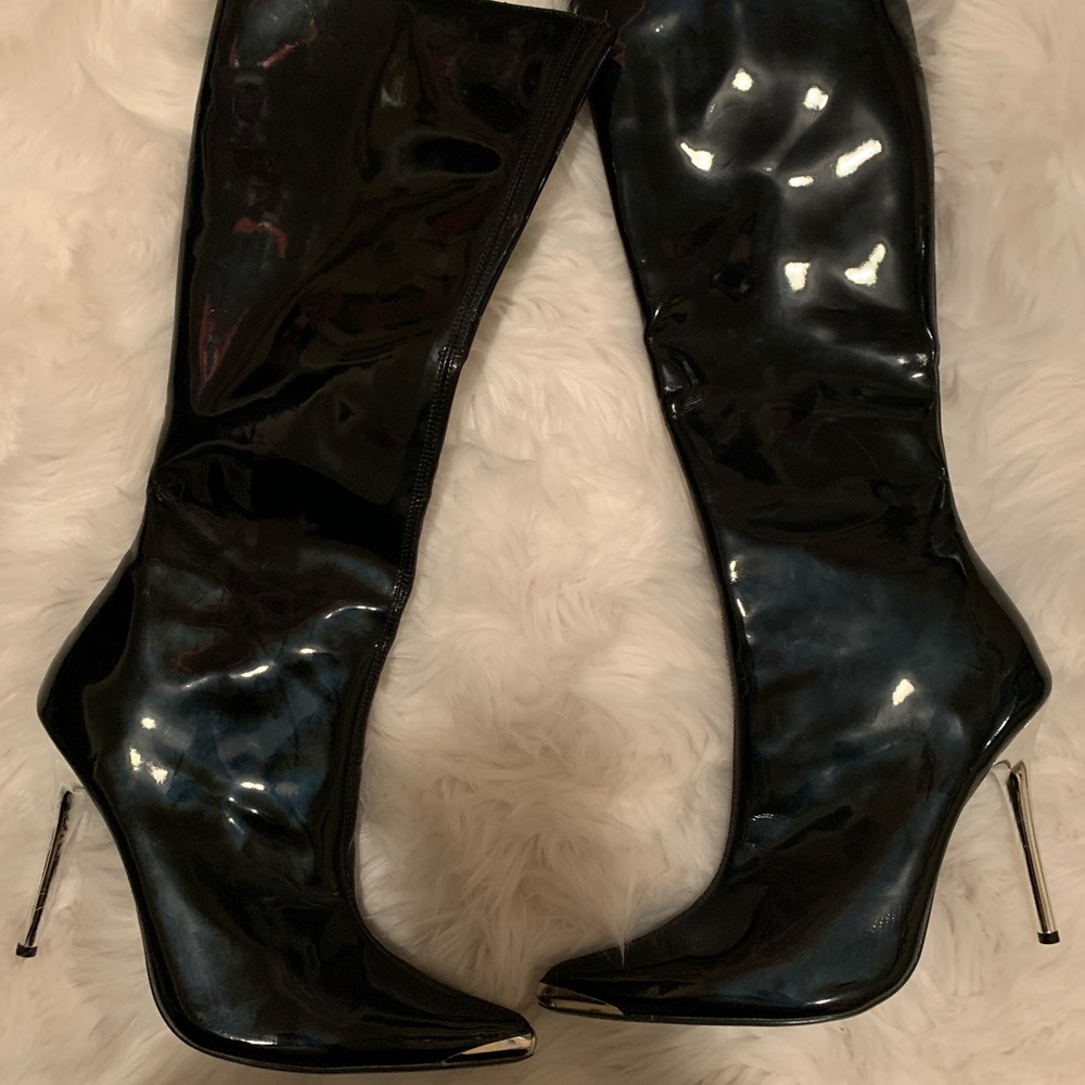 Boots by Pleasure with  Chrome heel and toe.